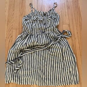 Francesca's Collections Black and White Striped Mini Dress